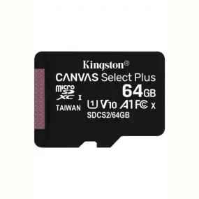 Карта памяти MicroSDXC  64GB UHS-I Class 10 Kingston Canvas Select Plus R100MB/s (SDCS2/64GBSP)