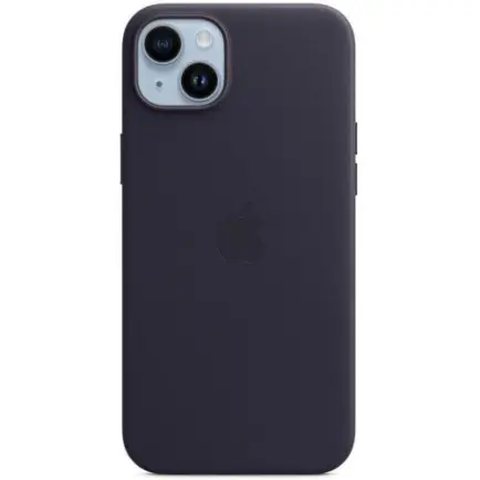 Чехол-накладка Apple Leather Case with MagSafe для Apple iPhone 14 Plus Ink (MPPC3)