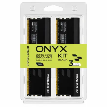 Модуль памяти DDR5 2x16GB/5600 Prologix Onyx Black RGB (PRO32GB5600YBR5K)