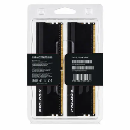 Модуль памяти DDR5 2x16GB/5600 Prologix Onyx Black RGB (PRO32GB5600YBR5K)