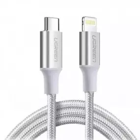 Кабель Ugreen US304 USB-C - Lightning, 2м, Silver (70525)