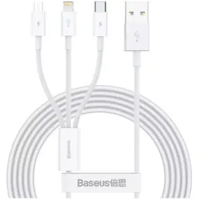 Кабель Baseus Superior Series Fast Charging 3-in-1 USB Type-A - micro USB + Lightning + USB Type-C (M/M)