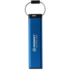 Флеш-накопитель USB3.2 16GB Kingston IronKey Keypad 200 Type-A Blue (IKKP200/16GB)
