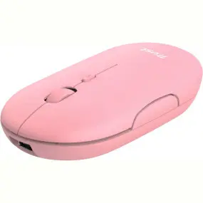 Мышь беспроводная Trust Puck Rechargeable Ultra-Thin BT WL Silent Pink (24125)