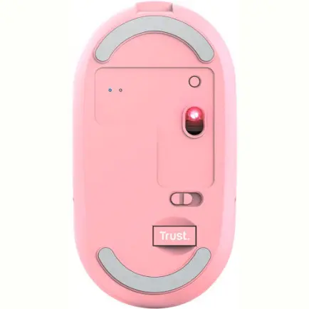 Мышь беспроводная Trust Puck Rechargeable Ultra-Thin BT WL Silent Pink (24125)