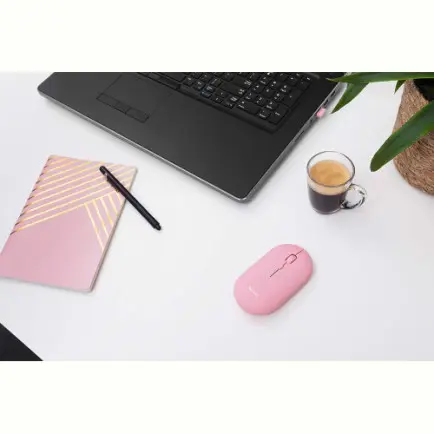 Мышь беспроводная Trust Puck Rechargeable Ultra-Thin BT WL Silent Pink (24125)
