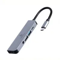 Док-станція Cablexpert USB-C 5-в-1 (A-CM-COMBO5-02)