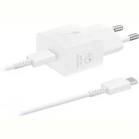 Сетевое зарядное устройство Samsung EP-T2510XWEGEU White, 25W + кабель USB Type-C