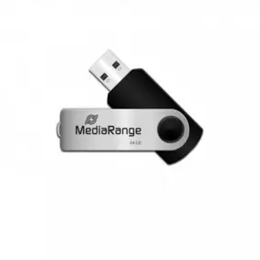 Флеш-накопитель USB2.0 64GB MediaRange Black/Silver (MR912)