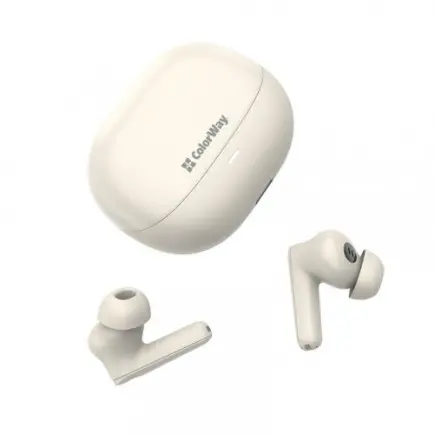 Bluetooth-гарнитура СolorWay Slim TWS-1 Earbuds Long Life Beige (CW-TWS1BE)