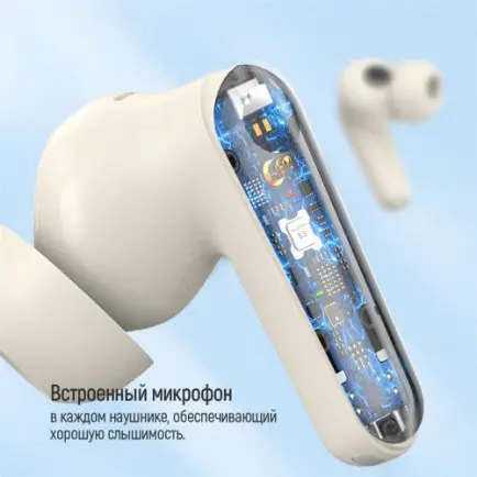 Bluetooth-гарнитура СolorWay Slim TWS-1 Earbuds Long Life Beige (CW-TWS1BE)