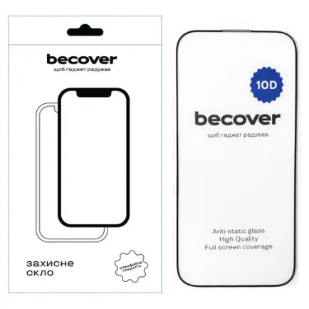 Защитное стекло BeCover для Apple iPhone 16 Pro 10D Black (712323)