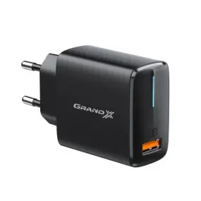 Мережевий зарядний пристрій Grand-X Quick Charge 3.0 (1xUSB 1.5-3A)