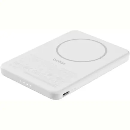 Універсальна мобільна батарея Belkin Power Bank Slim Magnetic 5000mAh 15W White (BPD010HQWH)