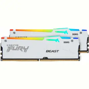 Модуль памяти DDR5 2х16GB/6400 Kingston Fury Beast White RGB (KF564C32BWEK2-32)