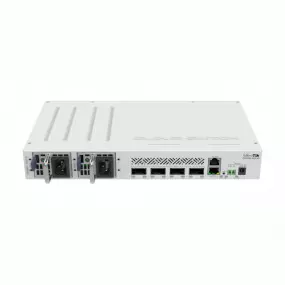 Коммутатор MikroTik CRS504-4XQ-IN (4x100G QSFP28 , 1xFE LAN, POE-IN, DC JACK, 2-PIN, Dual PSU)