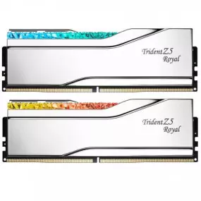 Модуль памяти DDR5 2x32GB/6400 G.Skill Trident Z5 Royal Silver (F5-6400J3239G32GX2-TR5S)