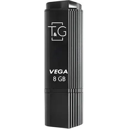 Флеш-накопичувач USB 8GB T&G 121 Vega Series Black (TG121-8GBBK)