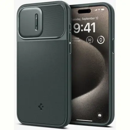 Чохол-накладка Spigen Optik Armor MagFit для Apple iPhone 15 Pro Max Abyss Green (ACS06600)