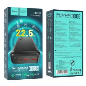Универсальная мобильная батарея Hoco J101B Astute 22.5W 30000mAh Black (6931474782519)