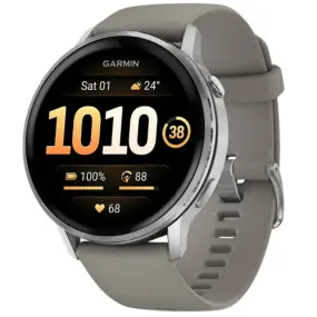 Смарт-годинник Garmin Venu 4 45mm Silver with Siliver Gray Silicone (010-03014-41)