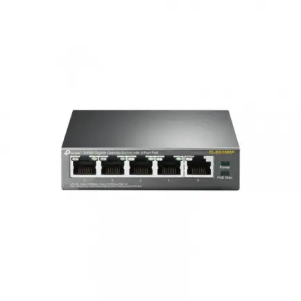 Коммутатор TP-Link TL-SG1005P (1хGE, 4xGE PoE, max 53W)