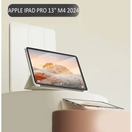 Чeхол-книжка BeCover Tri Fold Soft TPU Silicone для Apple iPad Pro 13" M4 2024 Beige (711751)
