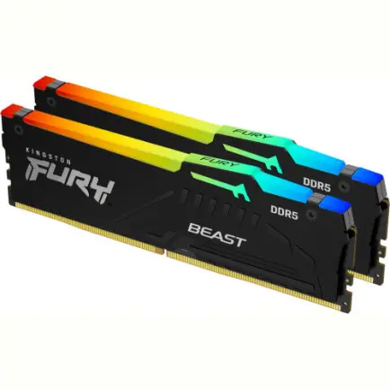 Модуль памяти DDR5 32GB/5600 Kingston Fury Beast RGB Black (KF556C36BBE2A-32)
