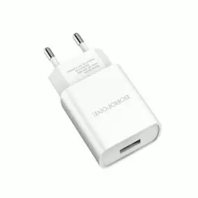 Зарядное устройство Borofone BA20A Sharp Single USB 2.1A White (BA20AMW)