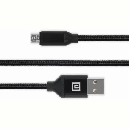 Кабель REAL-EL Premium Fabric USB-microUSB 2m, Black (EL123500048)