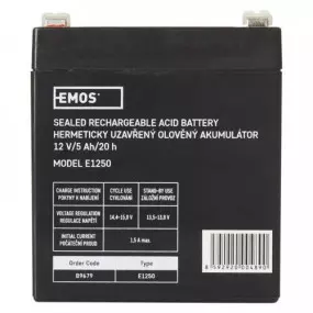 Акумуляторна батарея Emos B9679 12V 5AH (FAST.6.3 MM)
