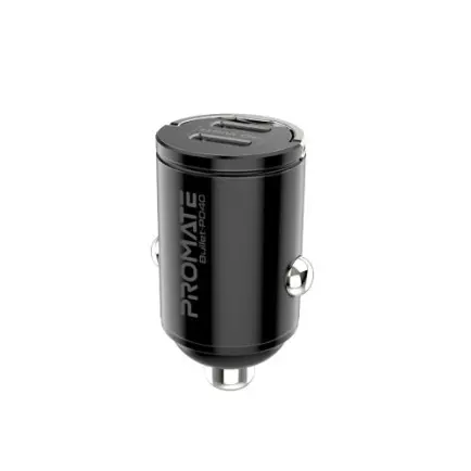Автомобильное зарядное устройство Promate Bullet-PD40 Black