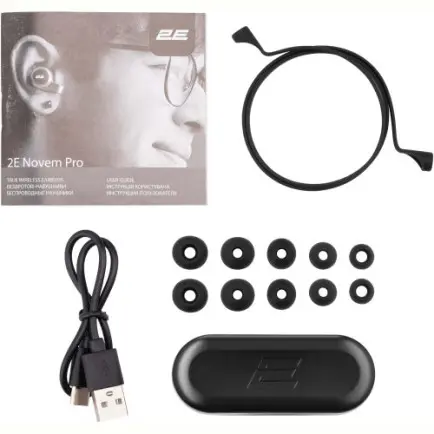 Bluetooth-гарнітура 2E Novem Pro Black (2E-EBTWNPBK)