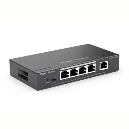 Коммутатор Ruijie Reyee RG-ES205GC-P (4xGE PoE+, 1xGE, max PoE 53W, desktop, steel case, Ruijie Cloud, Web Smart)