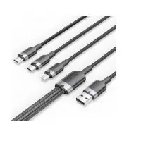 Кабель Vention USB - USB Type-С/microUSB/Lightning (M/M)