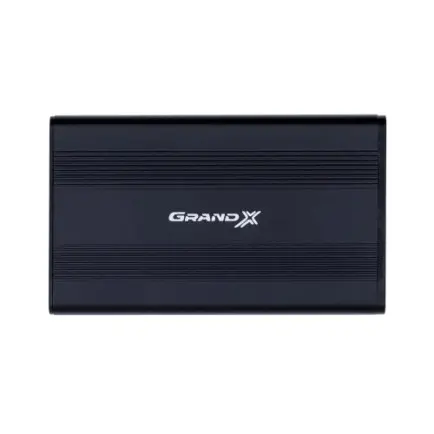 Внешний карман Grand-X для подключения SATA HDD 2.5", USB 2.0, алюминий (HDE21)