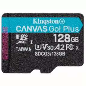 Карта памяти MicroSDXC  128GB UHS-I/U3 Class 10 Kingston Canvas Go! Plus R170/W90MB/s (SDCG3/128GBSP)