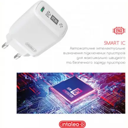 Мережевий зарядний пристрій Intaleo TCGQPD120T (1USBx3A)