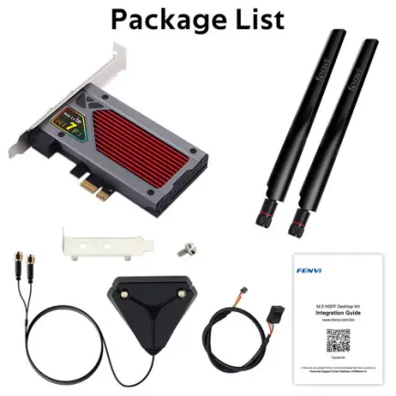 Беспроводной адаптер Fenvi FV-BE8800RGB Wi-Fi 7, Bluetooth 5.4 Gaming Tri Band 2.4G/5G/6GHz