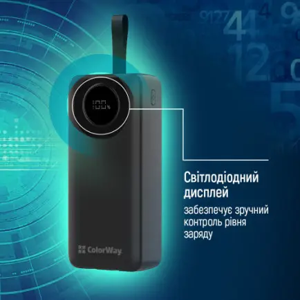 Универсальная мобильная батарея ColorWay EnergyPlus 30000mAh Black (CW-PB300LPB4BK-PDD)