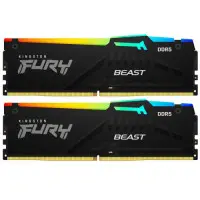 Модуль памяти DDR5 2x32GB/5600 Kingston Fury Beast RGB Black (KF556C36BBE2AK2-64..
