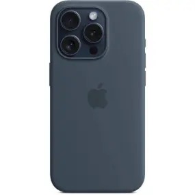 Чехол-накладка Apple Silicone Case with MagSafe для Apple iPhone 15 Pro Storm Blue (MT1D3)