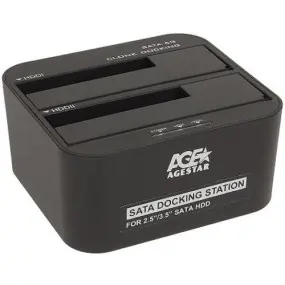 Док-станція AgeStar 3UBT6-6G для 2.5"/3.5" SATA HDD или SSD USB3.0 Black