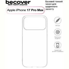 Чохол-накладка BeCover для Apple iPhone 17 Pro Max Transparancy (713763)