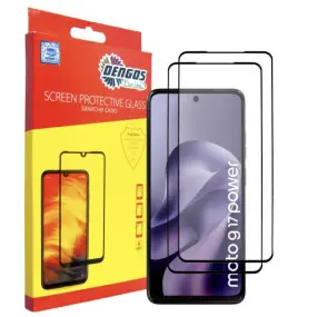 Защитное стекло Dengos для Motorola Moto G17/G17 Power Black Full Glue (DG-TG2P-101)