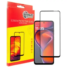 Захисне скло Dengos для Motorola G15/G15 Power Black Full Glue (TGFG-397)
