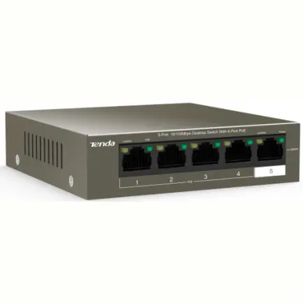 Комутатор Tenda TEF1105P-4-63W