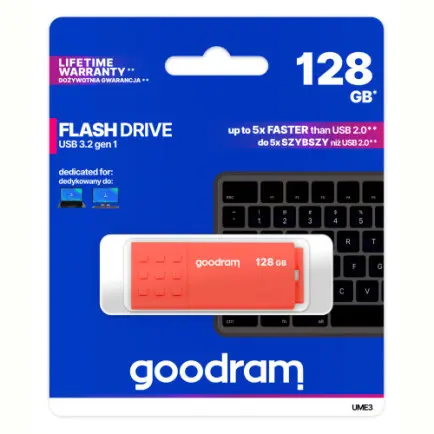 Флеш-накопитель USB3.2 128GB Goodram UME3 Orange (UME3-1280O0R11)