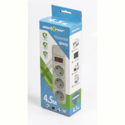 Фільтр живлення Maxxter (SPM3-G-15G)