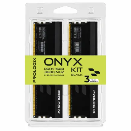 Модуль памяти DDR4 2x8GB/3600 Prologix Onyx Black (PRO16GB3600YB4K)